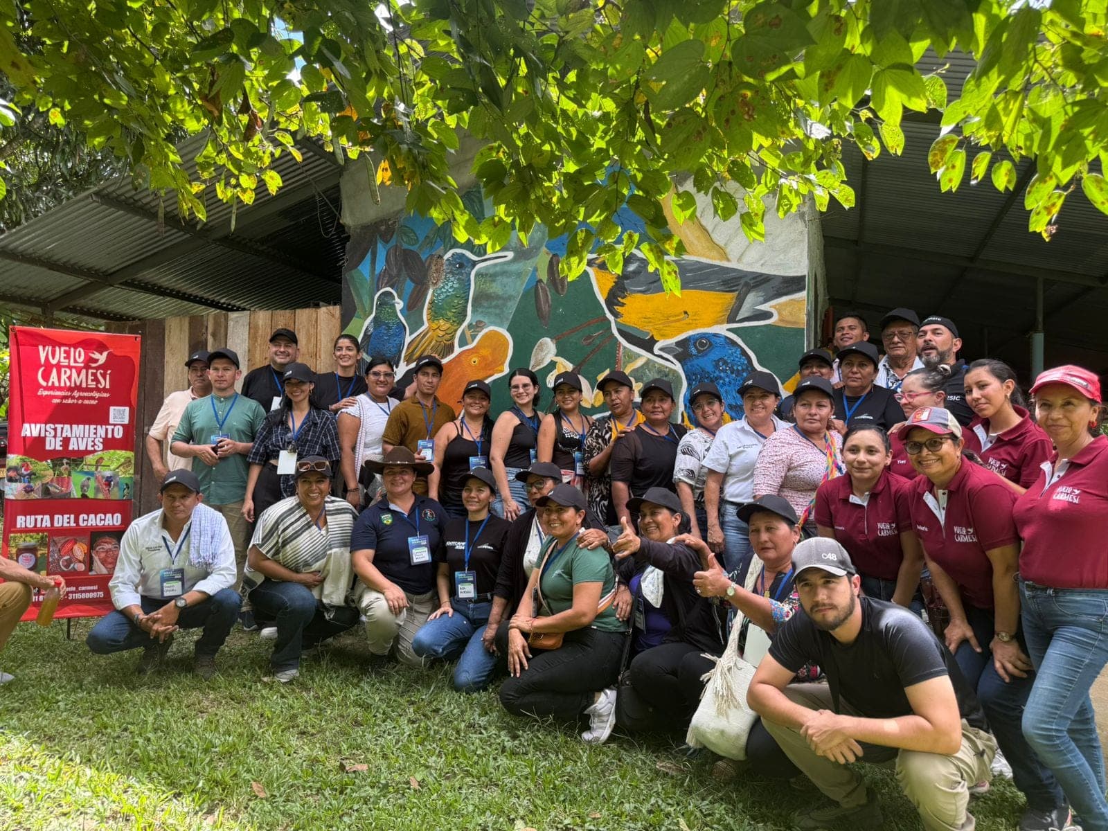 Corporate group during their day at the farm